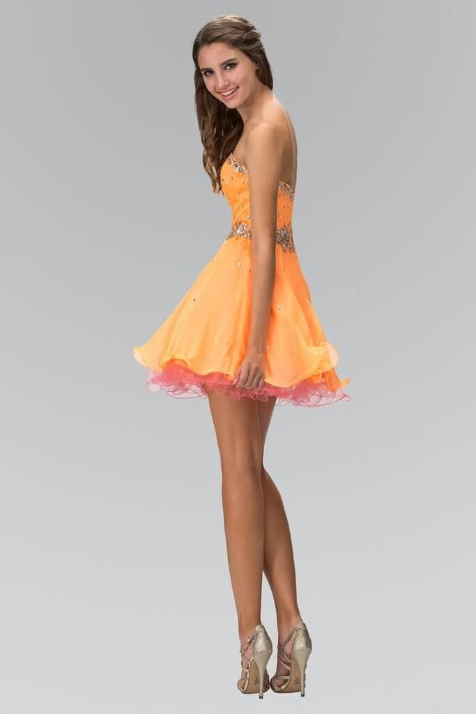 Short Strapless Prom Dress Homecoming - The Dress Outlet Elizabeth K