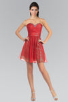 Short Strapless Sweetheart Prom Dress - The Dress Outlet Elizabeth K