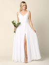 Long Bridesmaids Ruffle Sleeve Chiffon Gown Sale