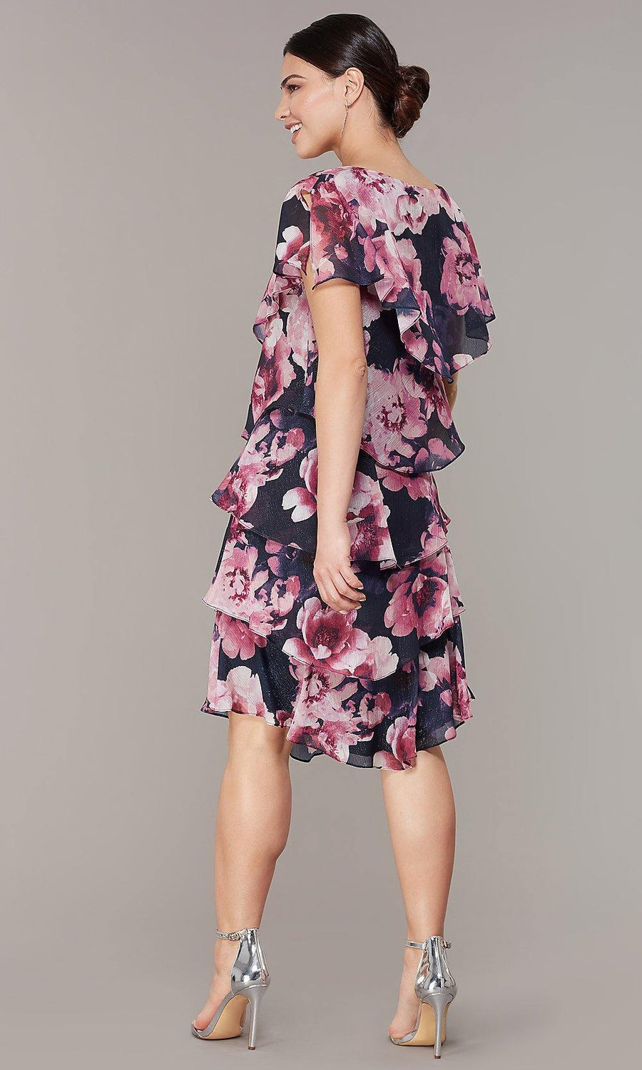 Sl Fashion Short Floral Formal Dress 9171397 - The Dress Outlet