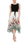 SL Fashion Floral Midi Formal Dress 9177399 - The Dress Outlet