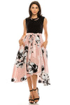 SL Fashions High Low Floral Print Evening Party Dress 9184123 - The Dress Outlet