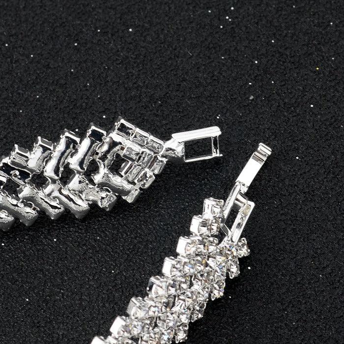 Bridal Wedding Accessories Crystal Rhinestone Bracelets - The Dress Outlet SL