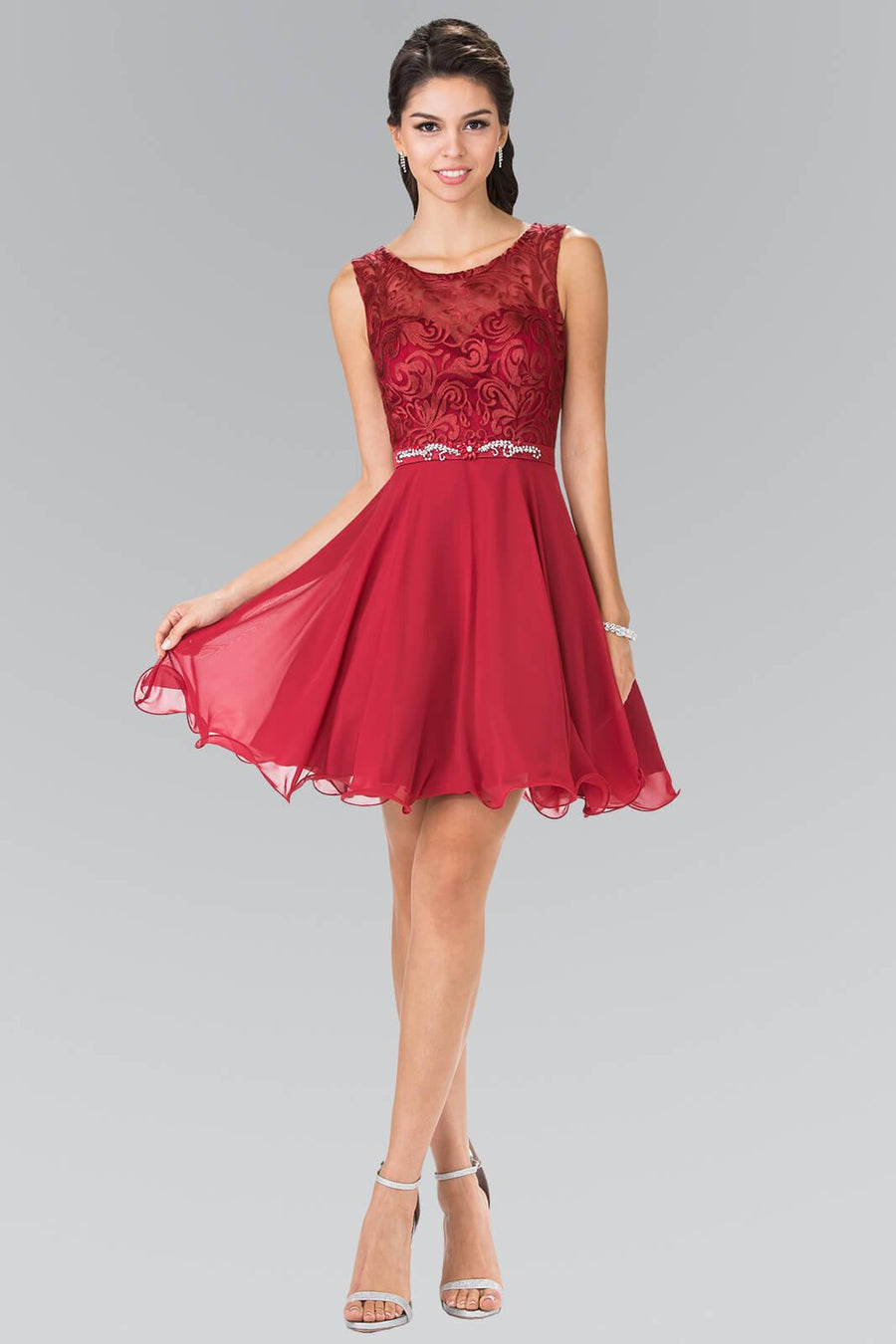 Sleeveless Cocktail Dress Prom Short - The Dress Outlet Elizabeth K