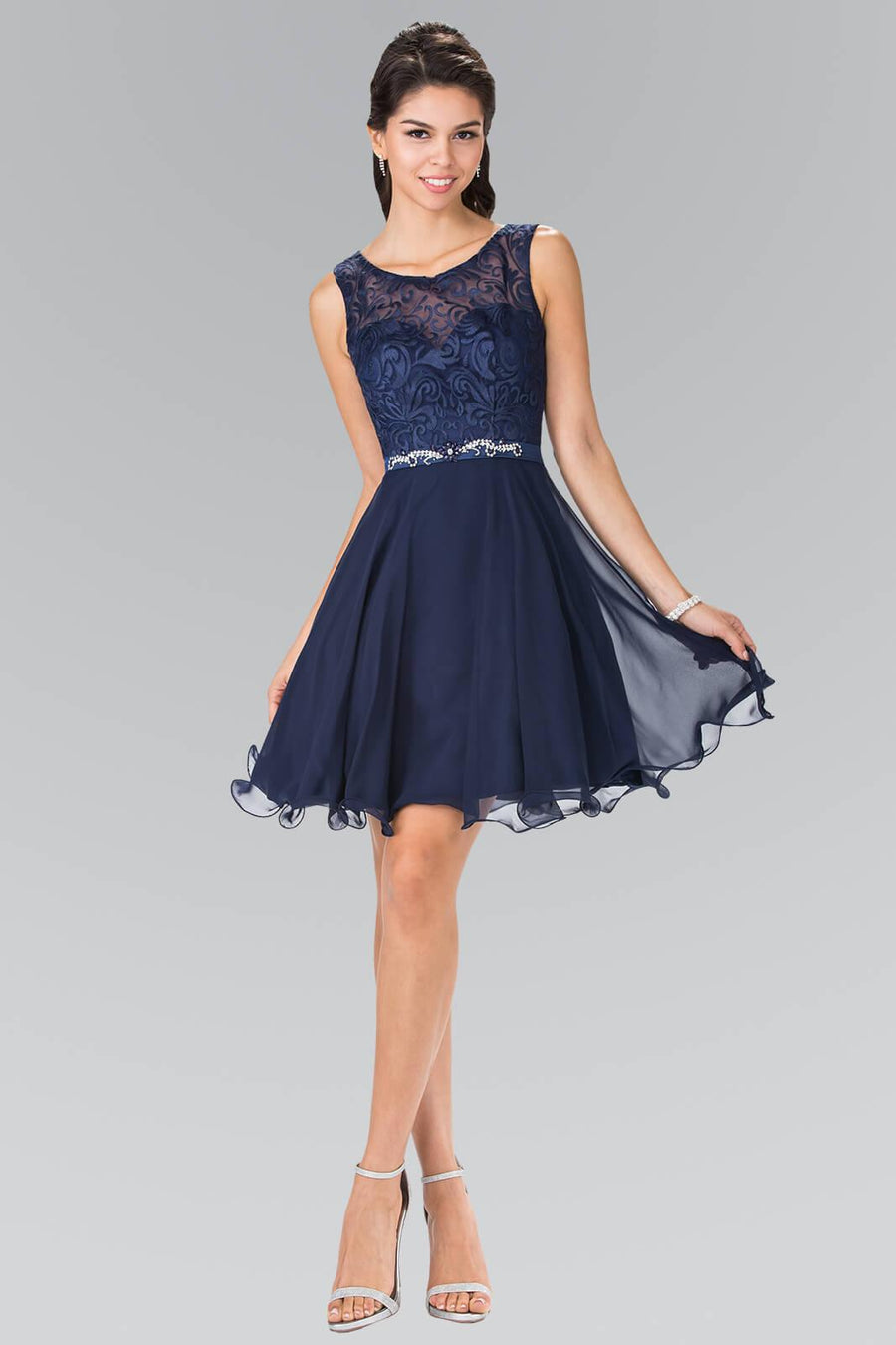 Sleeveless Cocktail Dress Prom Short - The Dress Outlet Elizabeth K