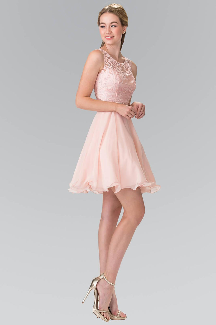 Sleeveless Cocktail Dress Prom Short - The Dress Outlet Elizabeth K