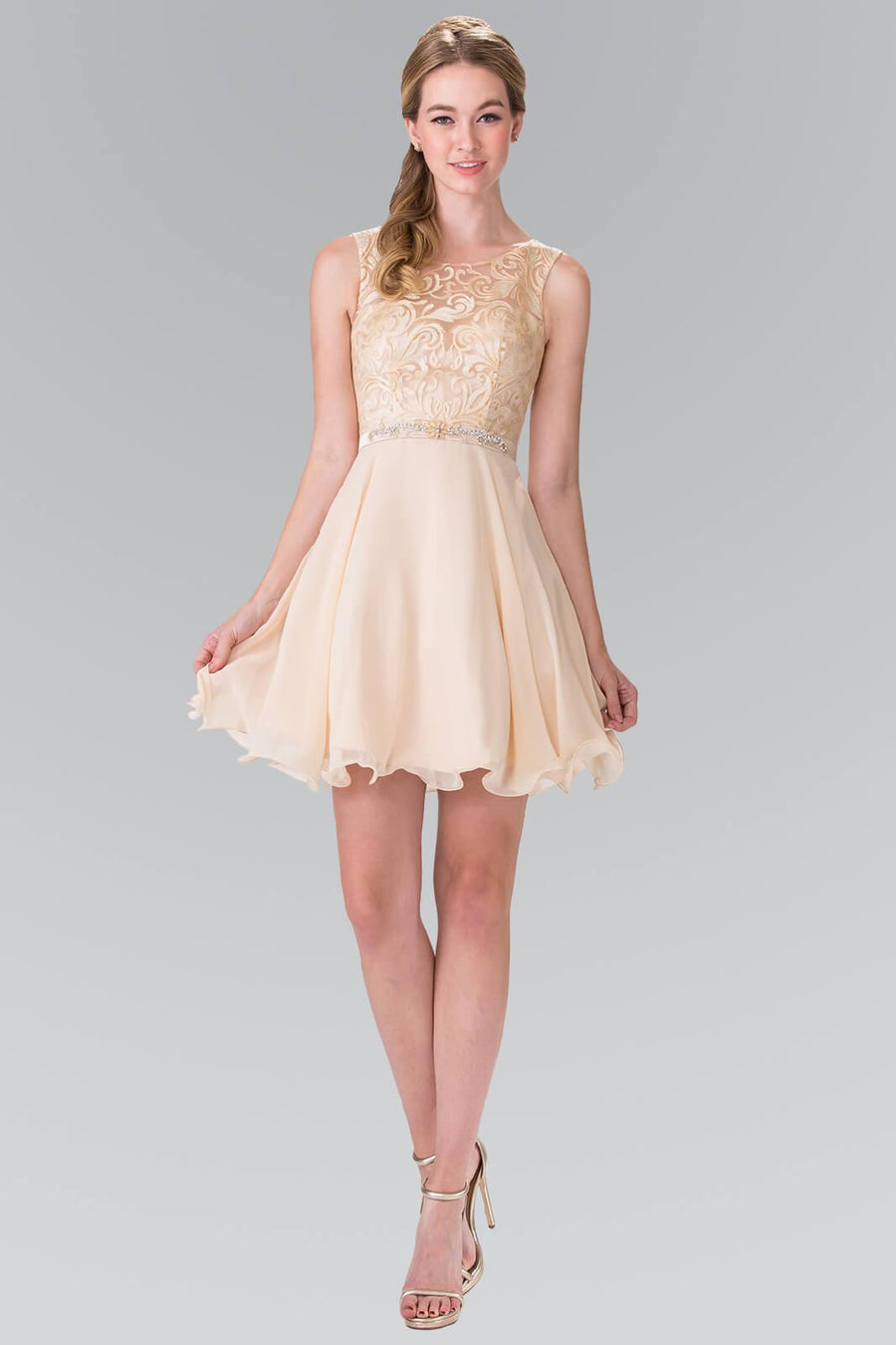 Sleeveless Cocktail Dress Prom Short - The Dress Outlet Elizabeth K