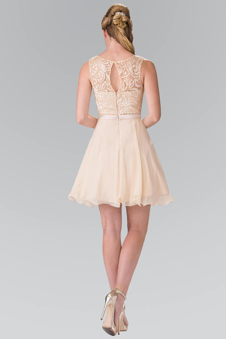 Sleeveless Cocktail Dress Prom Short - The Dress Outlet Elizabeth K