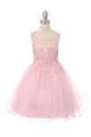 Sleeveless Embellished Short Party Dress Flower Girls - The Dress Outlet Cinderella Couture