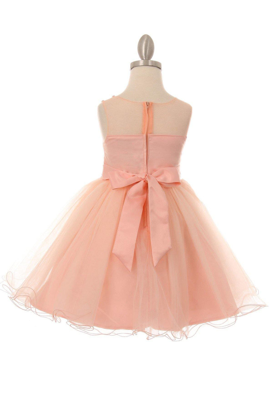 Sleeveless Embellished Short Party Flower Girls Dress - The Dress Outlet Cinderella Couture