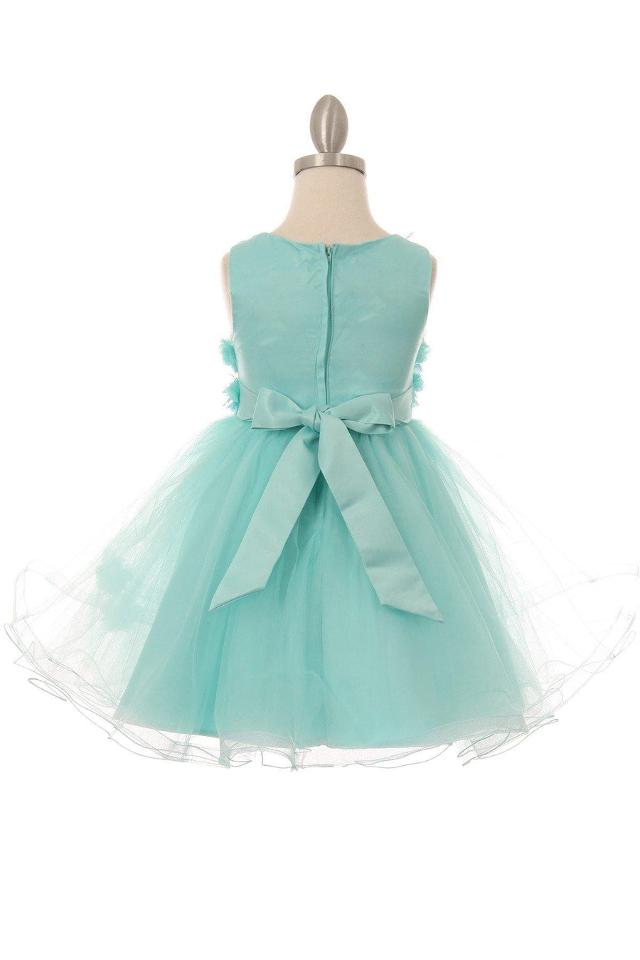 Sleeveless Embellished Short Party Flower Girls Dress - The Dress Outlet Cinderella Couture