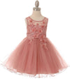 Sleeveless Embellished Short Party Flower Girls Dress - The Dress Outlet Cinderella Couture