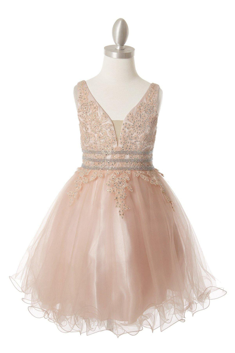 Sleeveless Flower Girl Dress - The Dress Outlet Cinderella Couture