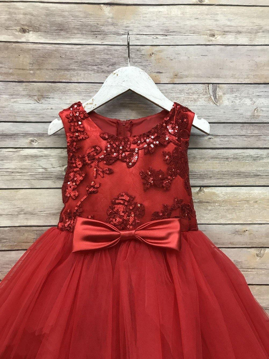 Sleeveless Flower Girl Dress Formal - The Dress Outlet Petite Adele