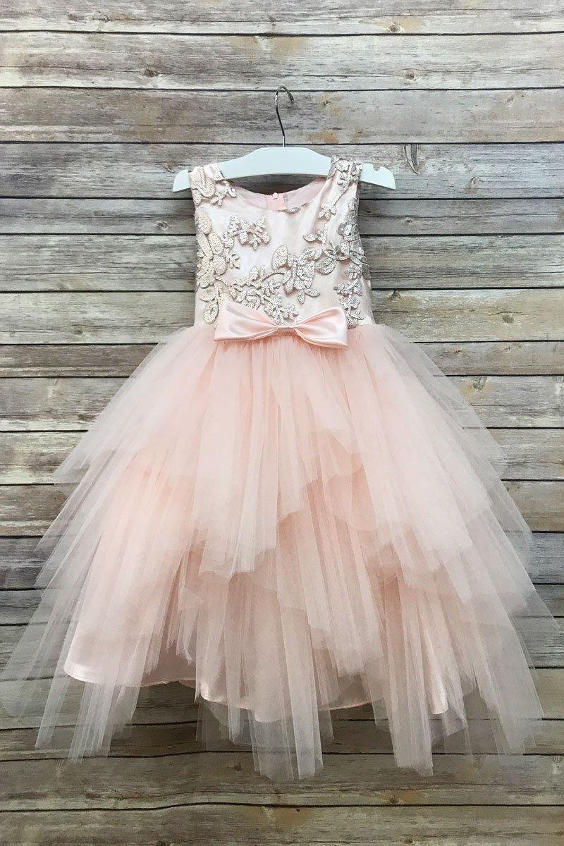 Sleeveless Flower Girl Dress Formal - The Dress Outlet Petite Adele