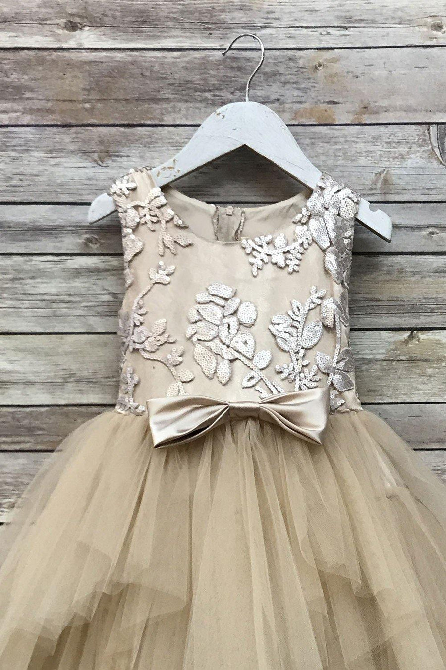 Sleeveless Flower Girl Dress Formal - The Dress Outlet Petite Adele