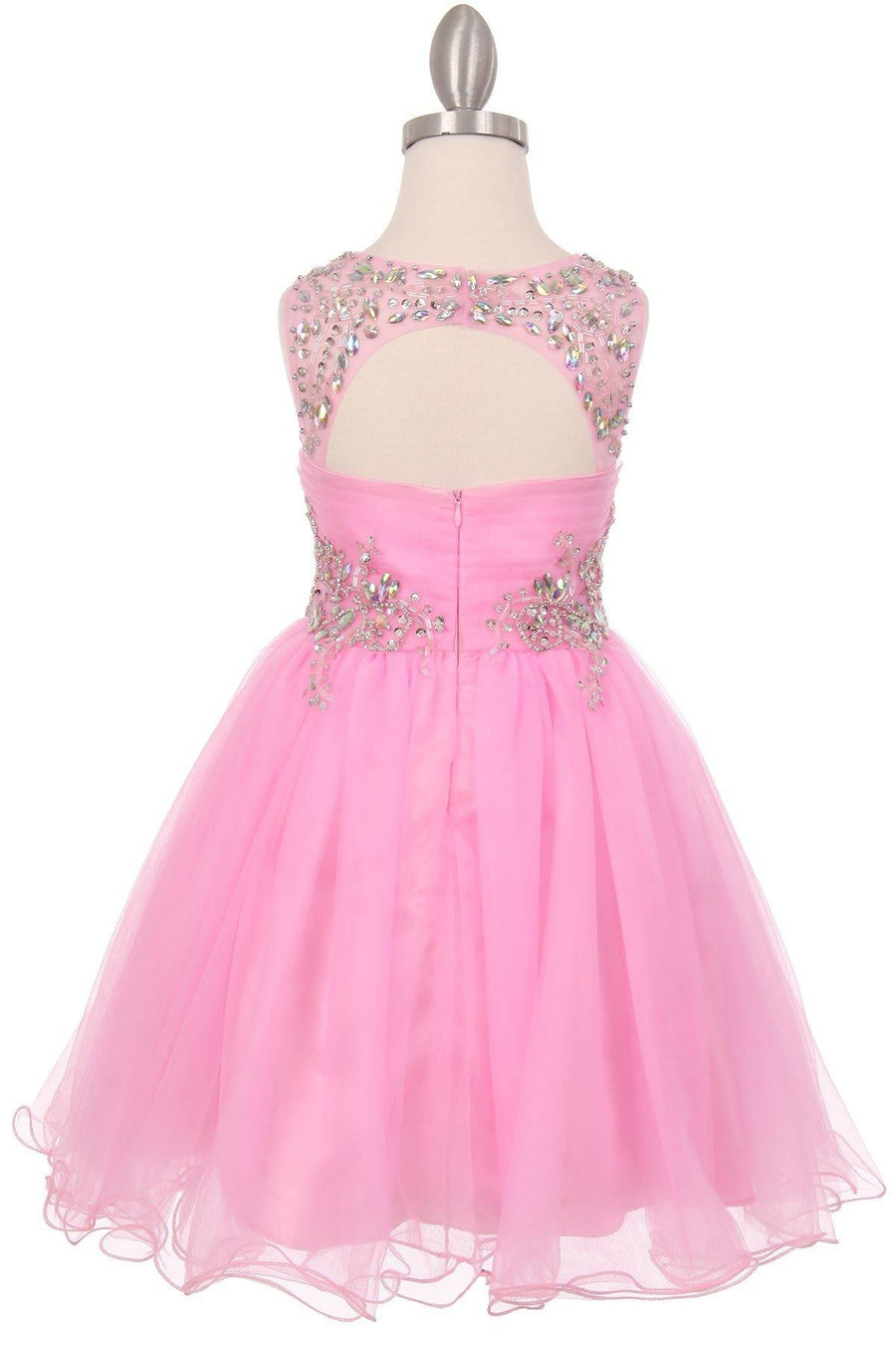 Sleeveless Flower Girl Dress with Rhinestone Bodice - The Dress Outlet Cinderella Couture