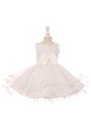 Sleeveless Flower Girls Dress Embroidered Bodice - The Dress Outlet Cinderella Couture