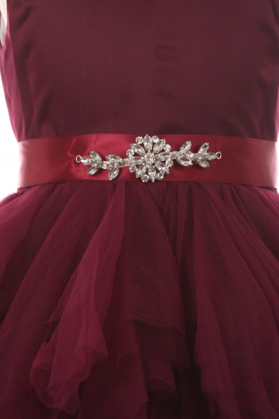 Sleeveless Satin High Low Flower Girls Dress - The Dress Outlet Cinderella Couture