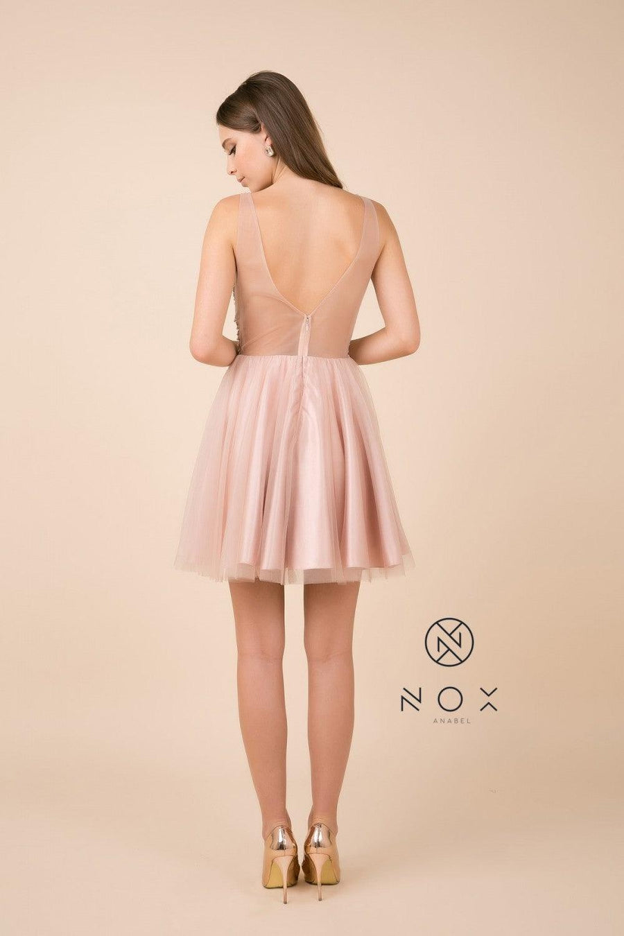 Sleeveless Short Prom Dress Homecoming - The Dress Outlet Nox Anabel