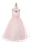 Soft Tulle with Floral Detailing Flower Girls Dress - The Dress Outlet Cinderella Couture