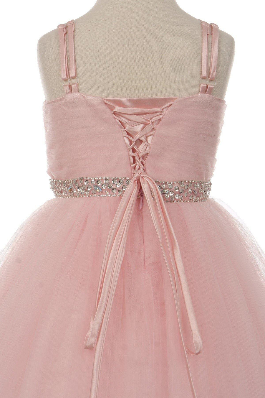 Spaghetti Strap Short Tulle Party Dress Flower Girl - The Dress Outlet Cinderella Couture