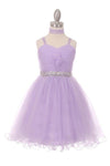 Spaghetti Strap Short Tulle Party Dress Flower Girl - The Dress Outlet Cinderella Couture