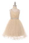 Spaghetti Strap Short Tulle Party Dress Flower Girl - The Dress Outlet Cinderella Couture