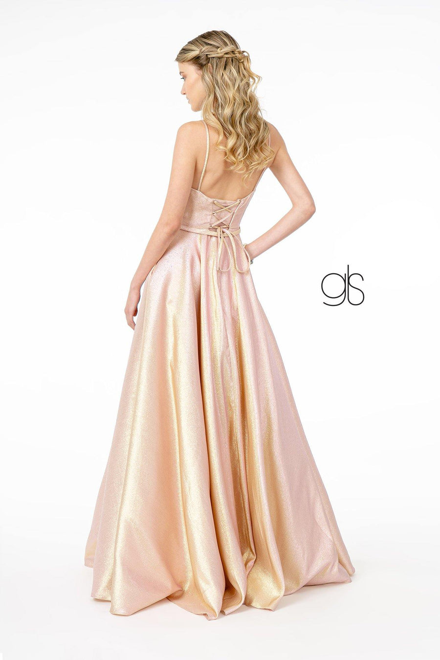 Spaghetti Strap Sweetheart A-Line Long Prom Dress - The Dress Outlet Elizabeth K