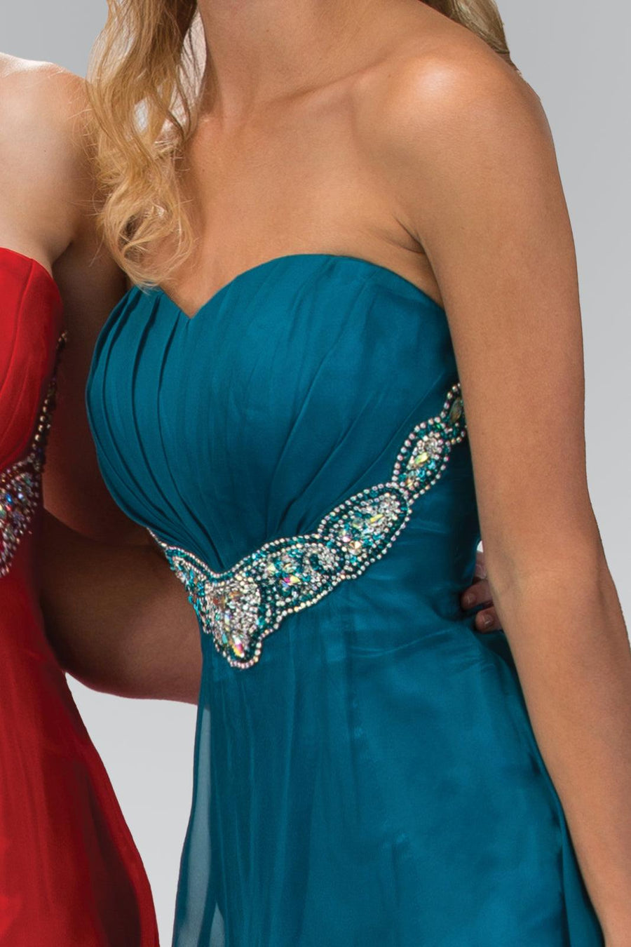 Strapless Long Prom Dress Formal - The Dress Outlet Elizabeth K