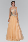 Strapless Long Prom Dress Formal Evening Gown - The Dress Outlet Elizabeth K