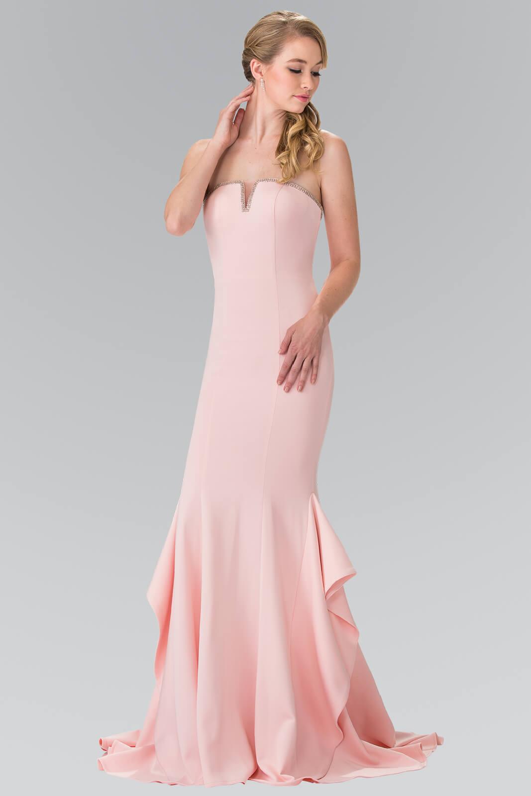 Strapless Long Prom Dress Formal Evening Gown - The Dress Outlet Elizabeth K