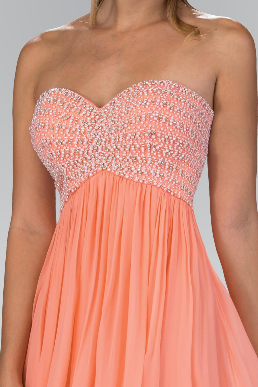 Strapless Long Prom Evening Gown - The Dress Outlet Elizabeth K