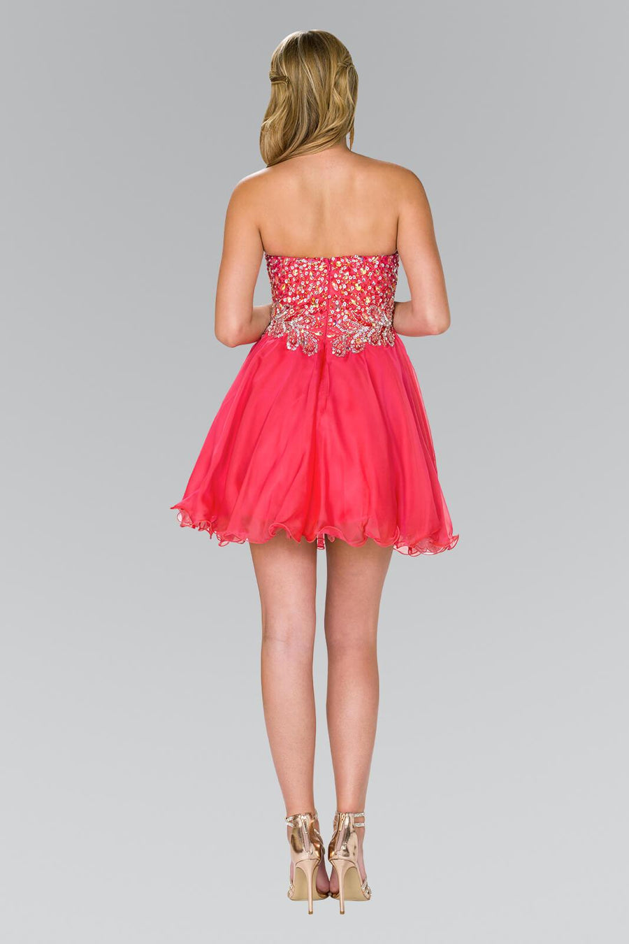 Strapless Prom Short Dress Homecoming - The Dress Outlet Elizabeth K