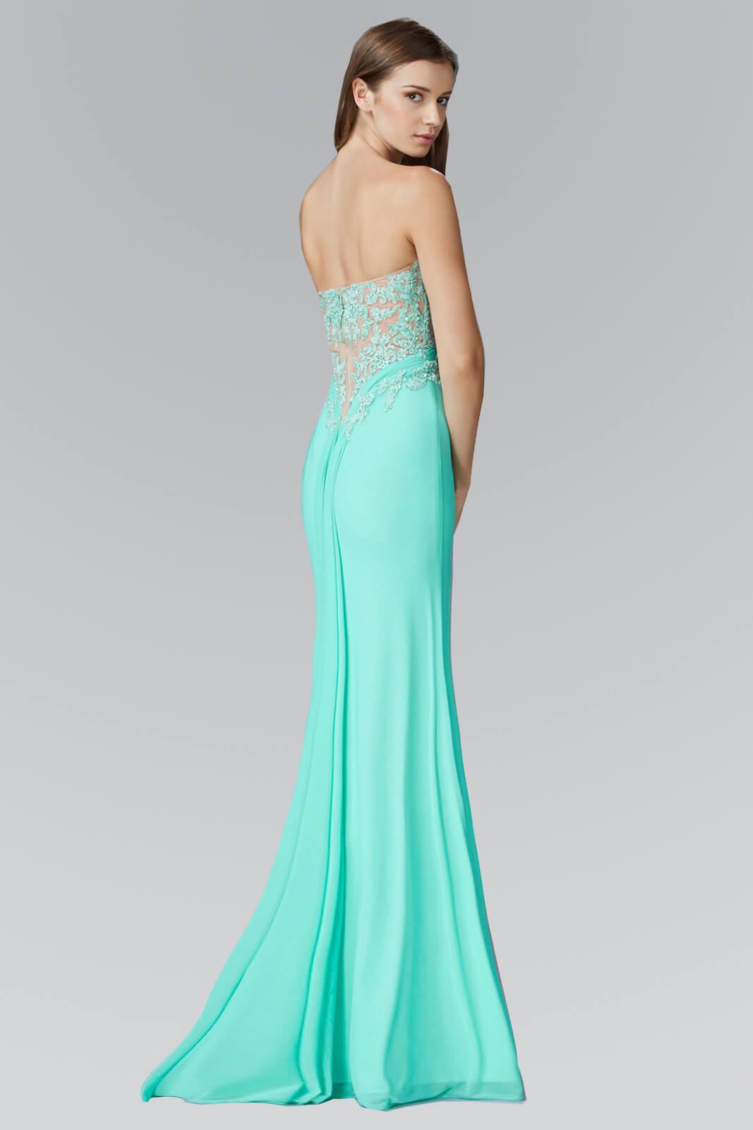 Strapless Sweetheart Long Prom Dress Formal - The Dress Outlet Elizabeth K