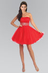 Strapless Sweetheart Prom Short Dress - The Dress Outlet Elizabeth K