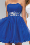 Strapless Sweetheart Prom Short Dress - The Dress Outlet Elizabeth K