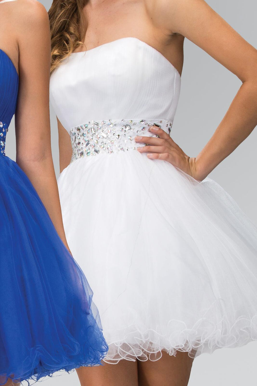 Strapless Sweetheart Prom Short Dress - The Dress Outlet Elizabeth K