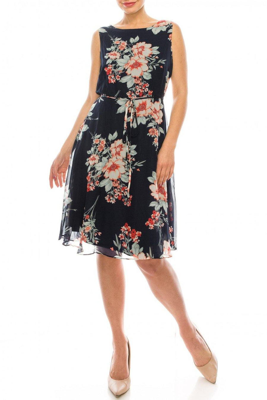 Studio One Floral Printed Two Piece Jacket Dress - The Dress Outlet