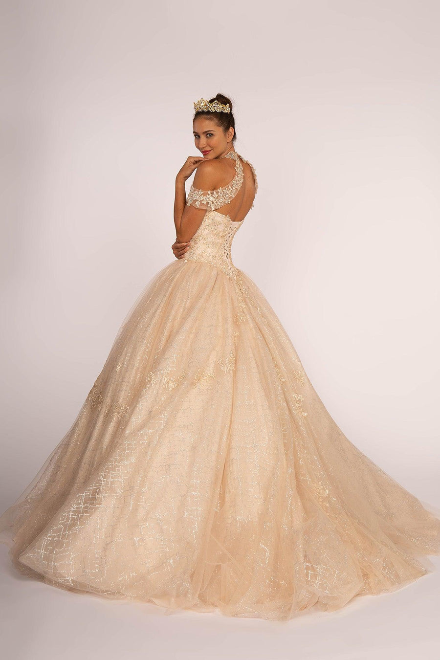 Sweet 16 Long Quinceanera Ball Gown - The Dress Outlet Elizabeth K