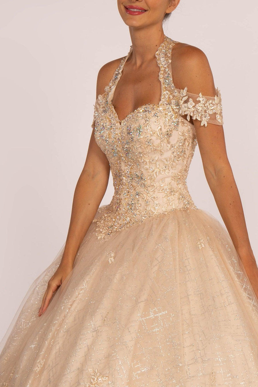 Sweet 16 Long Quinceanera Ball Gown - The Dress Outlet Elizabeth K