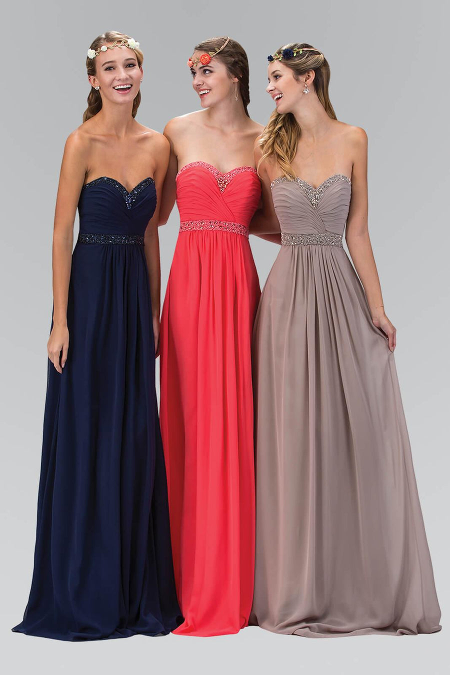 Sweetheart Long Bridesmaid Formal Dress - The Dress Outlet Elizabeth K