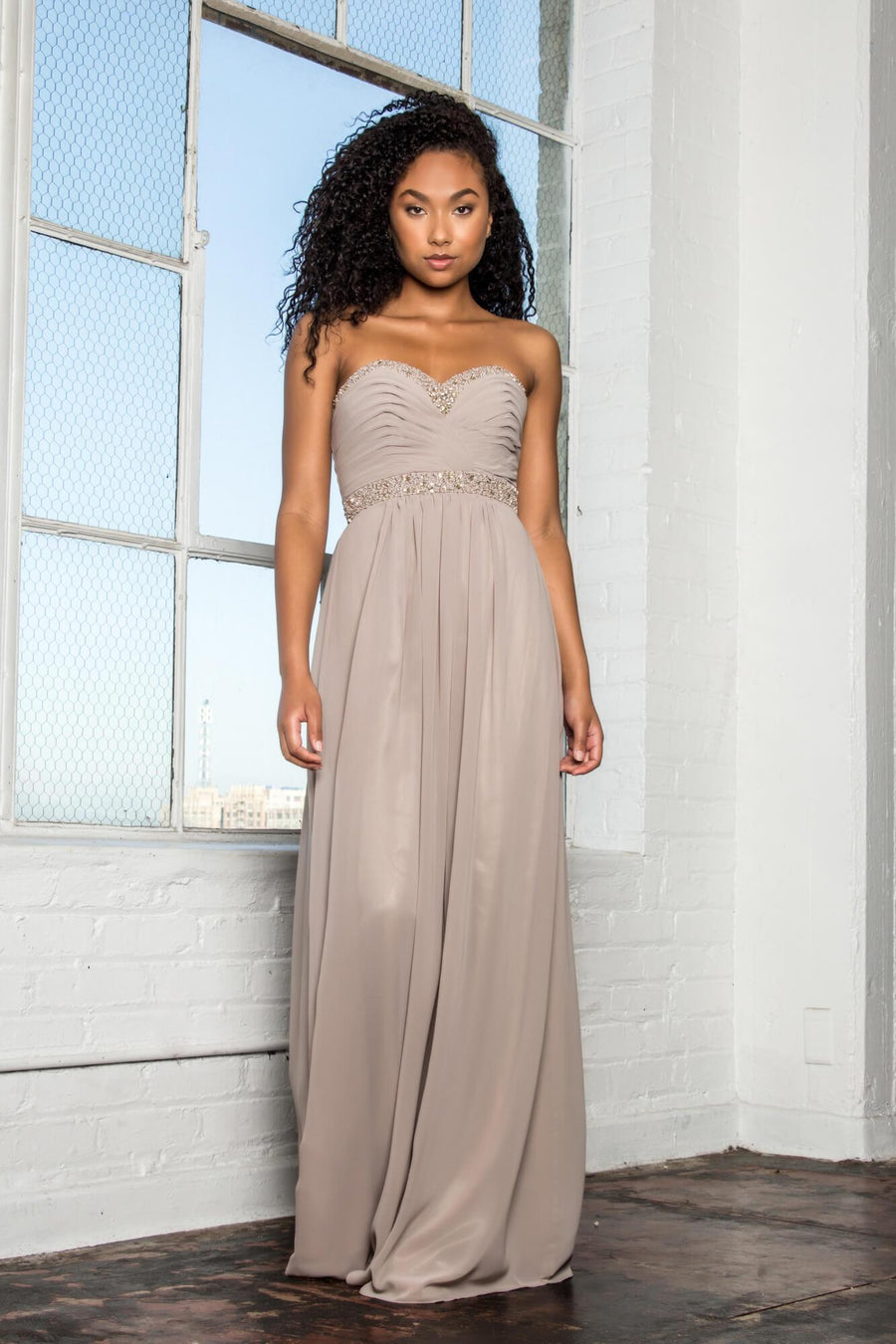 Sweetheart Long Bridesmaid Formal Dress - The Dress Outlet Elizabeth K