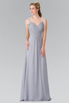 Sweetheart Spaghetti Strap Long Chiffon Dress Formal - The Dress Outlet Elizabeth K