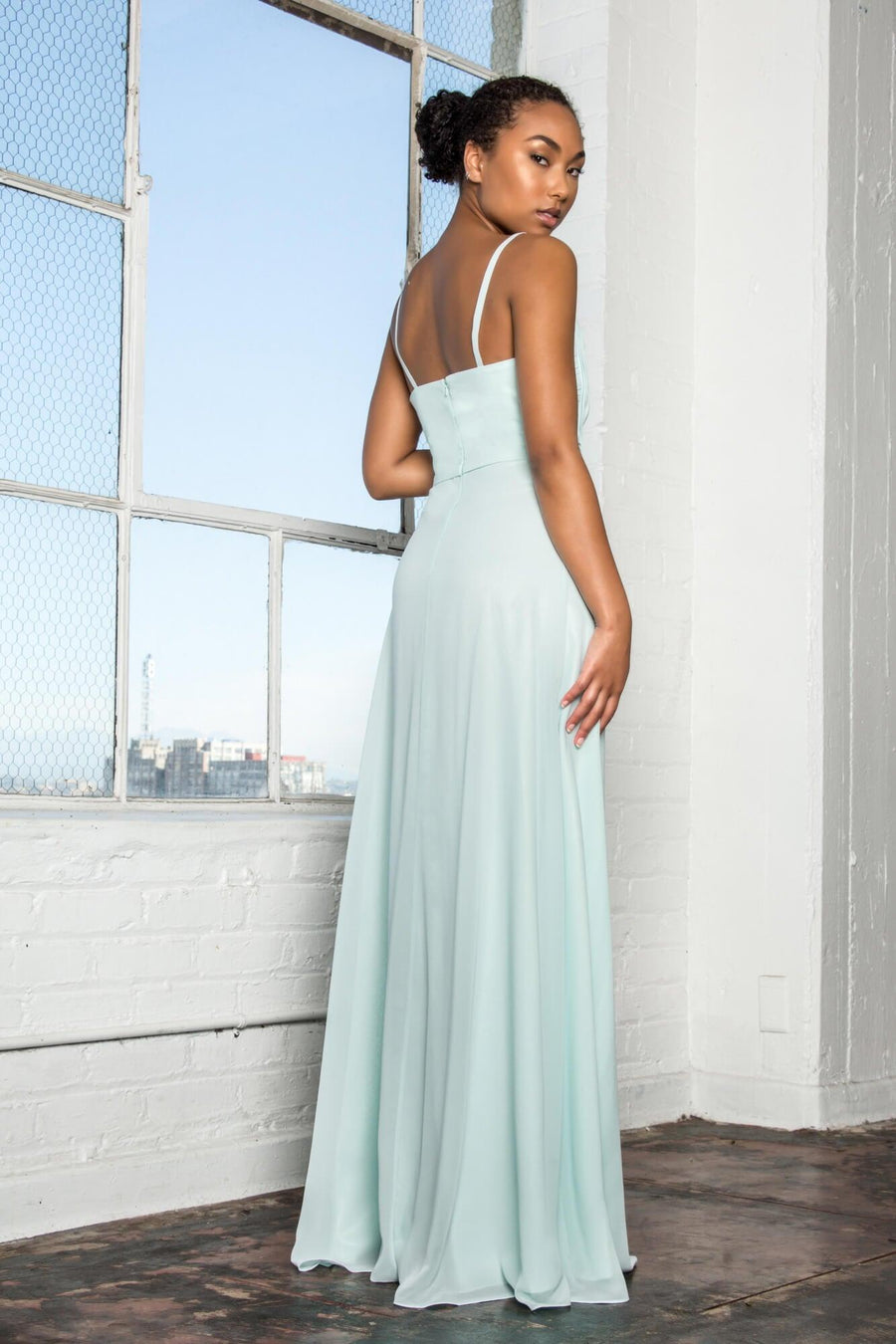 Sweetheart Spaghetti Strap Long Chiffon Dress Formal - The Dress Outlet Elizabeth K