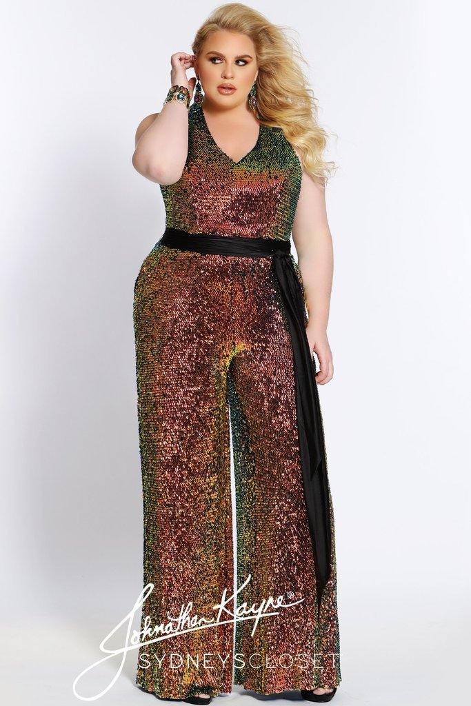 Sydneys Closet Formal Jumpsuit Plus Size - The Dress Outlet