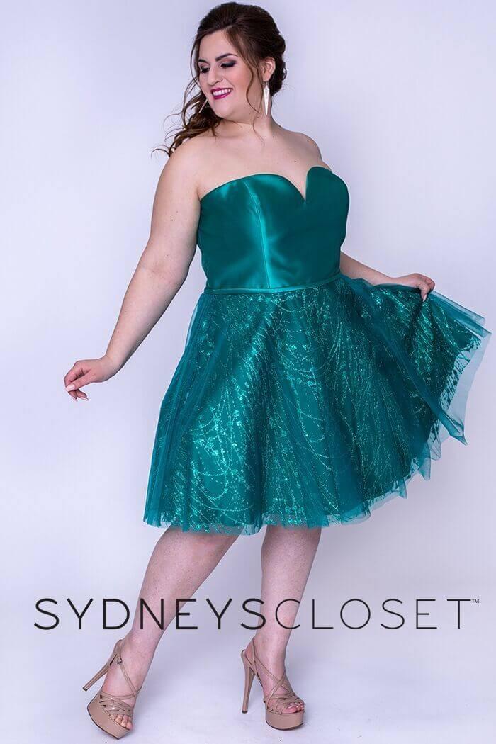 Sydneys Closet Homecoming Short Plus Size Party Dress - The Dress Outlet Sydneys Closet