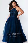 Sydneys Closet Long Halter Neck Plus Size Prom Dress - The Dress Outlet Sydneys Closet