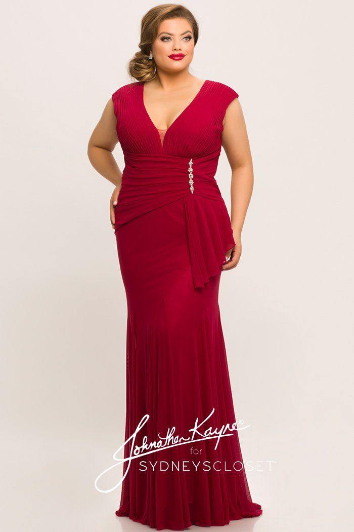 Sydneys Closet Long Plus Size Formal Dress - The Dress Outlet