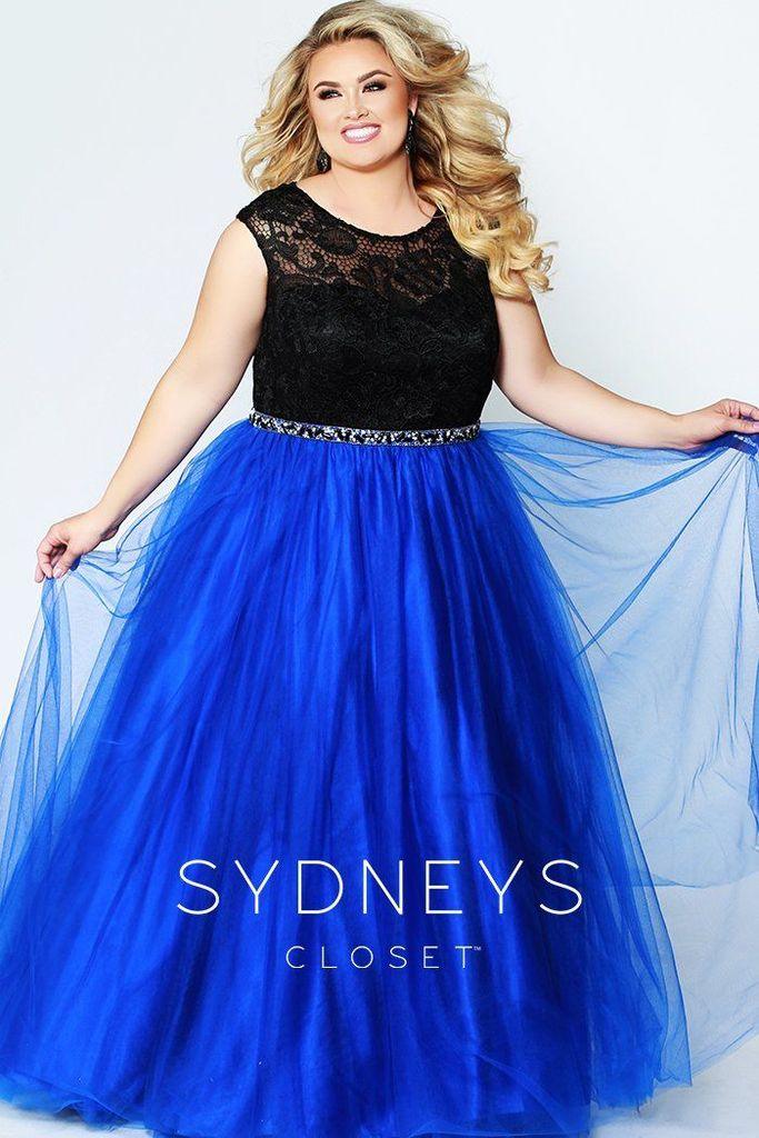 Sydneys Closet Long Plus Size Prom Dress - The Dress Outlet Sydneys Closet